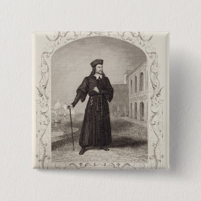 Herr Macready als Shylock, Szene 3 der Taten-I, Button (Vorderseite)