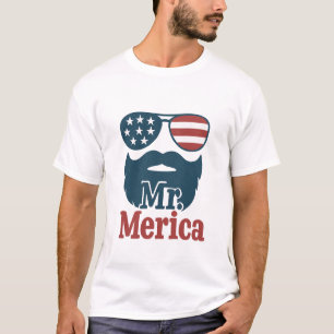 Herr 'Merica Patriotic Beard & Shades für ihn T-Shirt