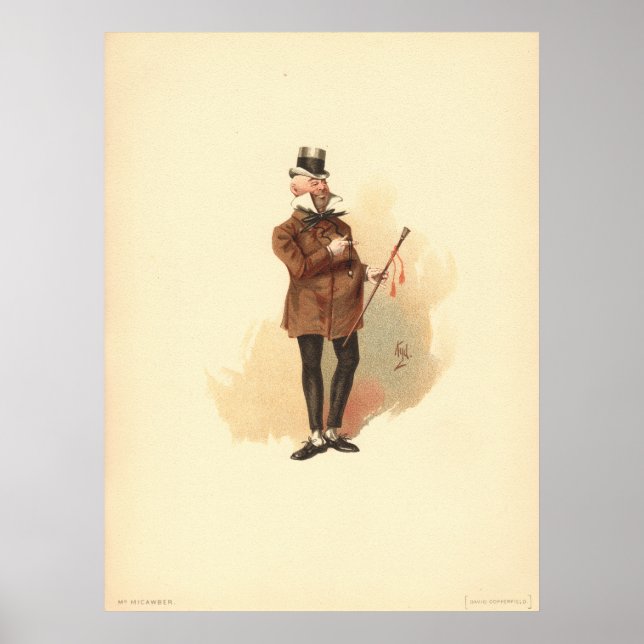 Herr Micawber von Kyd - Dickens' David Copperfield Poster (Vorne)