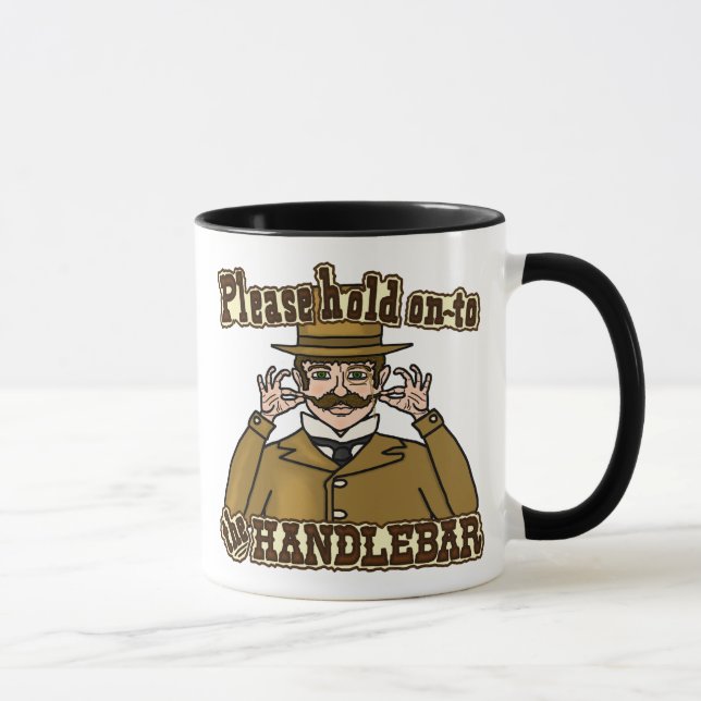 Herr mit Oberlippenbart Tasse (Rechts)