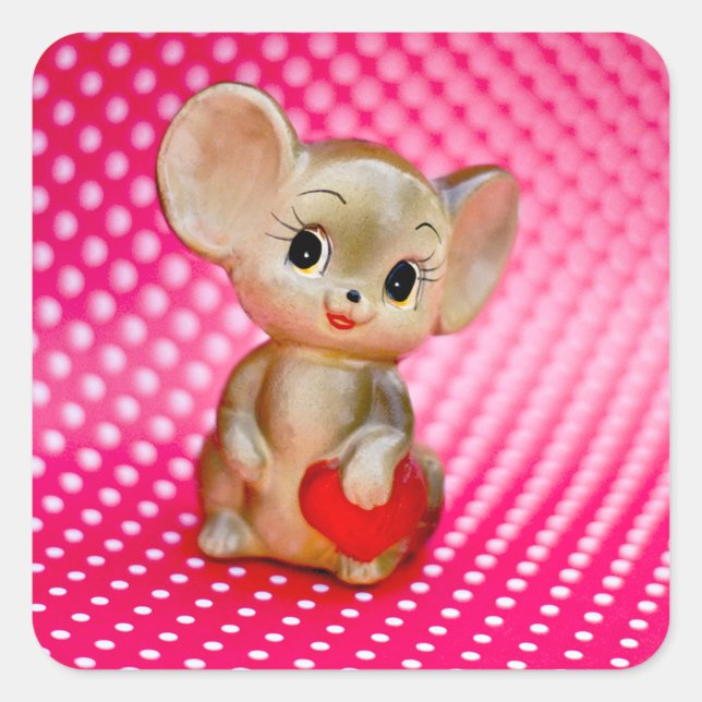 Herr Mouse Quadratischer Aufkleber (Vorderseite)