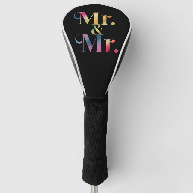 Herr & Mr. Gay Bachelor Party Gay Marriage Golf Headcover (Vorderseite)