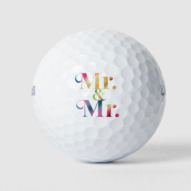 Herr & Mr. Gay Bachelor Party Gay Marriage Golfball (Vorderseite)