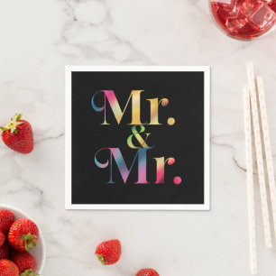 Herr & Mr. Gay Bachelor Party Gay Marriage Serviette