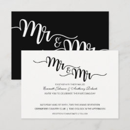 Herr & Mr. Script| Moderne Hochzeitseinladungen Einladung