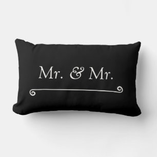 Herr & Mr. White auf Black Lendenkissen