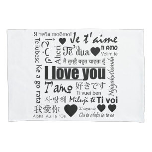Herr & Mrs. 22 Ways to Say I Liebe You Pillow Set Kissenbezug
