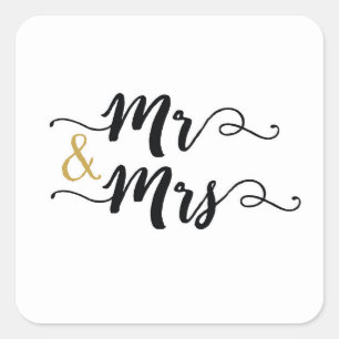 Herr & Mrs. - Aufkleber