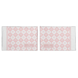 Herr & Mrs Cat Mama und Vater Pink Cat Paw Muster Kissenbezug