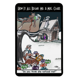 Herr & Mrs Claus How it All Began Poster Magnet