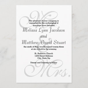 Herr & Mrs. - Einladung zur Hochzeit