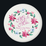 Herr & Mrs. Elegant Floral Wedding | Magnet<br><div class="desc">For further customization, please click the Customize button and use our design tool to modify this template. If the options are available, you may change text and image by simply clicking on "Edit/Remove Text or Image Here" and add your own. Designed by Freepik.</div>