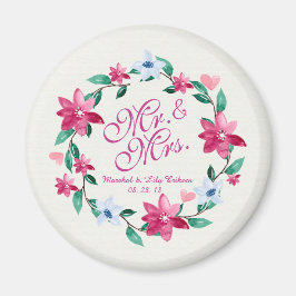 Herr & Mrs. Elegant Floral Wedding | Magnet