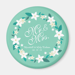 Herr & Mrs. Elegant Floral Wedding | Magnet