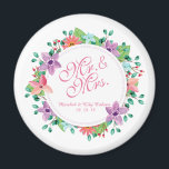 Herr & Mrs. Elegant Floral Wedding | Magnet<br><div class="desc">For further customization,  please click the Customize button and use our design tool to modify this template. If the options are available,  you may change text and image by simply clicking on "Edit/Remove Text or Image Here" and add your own. Designed by Freepik.</div>