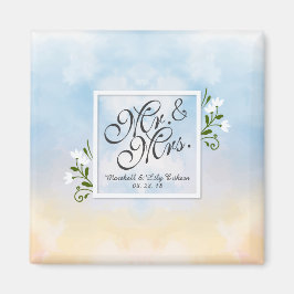 Herr & Mrs. Elegant Frame Wedding | Magnet