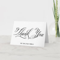Herr & Mrs. Elegant Script | Dankeschön Karte