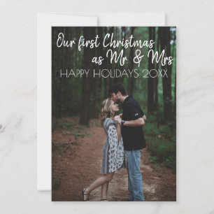Herr & Mrs. First Christmas Holiday Card Einladung