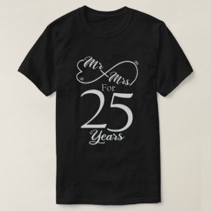 Herr & Mrs für 25 Jahre 25 Jahre 25 Jahre Hochzeit T-Shirt
