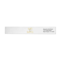 Herr & Mrs. Gold Elegant Typografy Wedding
