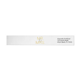 Herr & Mrs. Gold Elegant Typografy Wedding