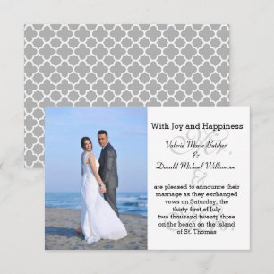 Herr & Mrs Gray - 3x5 Foto Ehe Ankündigung