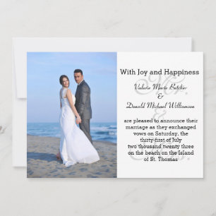 Herr & Mrs. Gray - Ankündigung der Ehe mit Foto