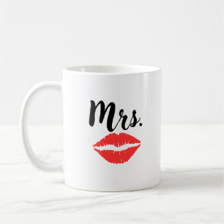 Herr & Mrs Lips & Mustache Couple Kaffeetasse