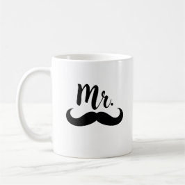 Herr & Mrs Lips & Mustache Couple Kaffeetasse