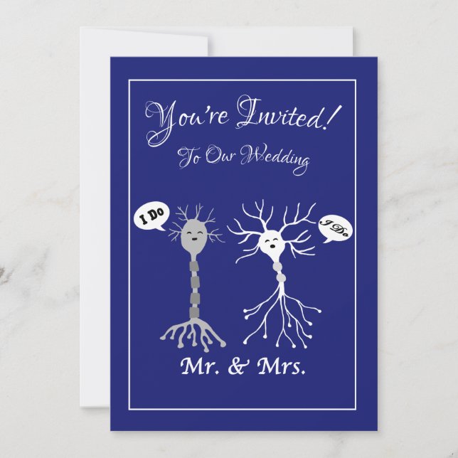 Herr & Mrs. Neuron Einladung (Vorderseite)