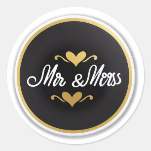 Herr & Mrs. Runder Aufkleber