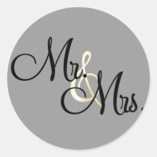 Herr & Mrs. Runder Aufkleber