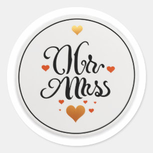 Herr & Mrs. Runder Aufkleber