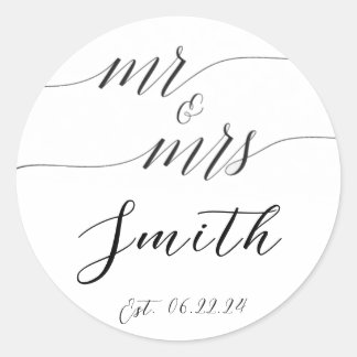 Herr & Mrs. Wedding Sticker