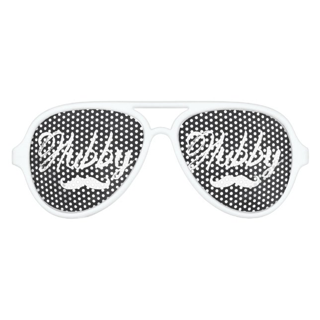 Herr Mustache, frisch verheiratet, Groom Honeymoon Partybrille (Vorderseite)