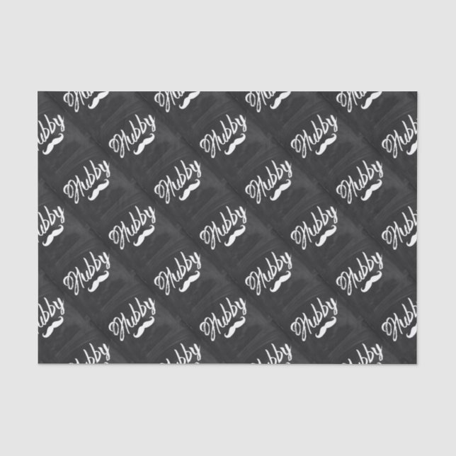 Herr Mustache, frisch verheiratet, Groom Honeymoon Seidenpapier (Vorderseite)