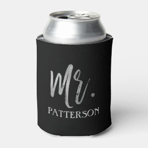 Herr Nachname Silver Foil Can Cooler Dosenkühler