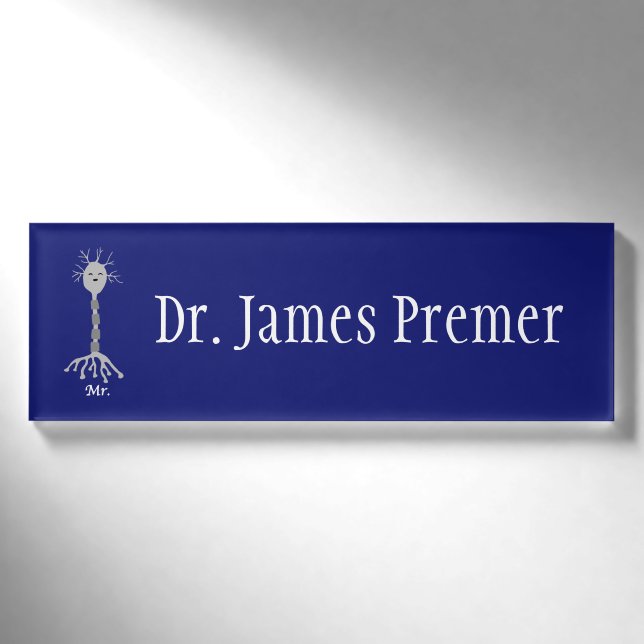 Herr Neuron Namenschild (Vorderseite)