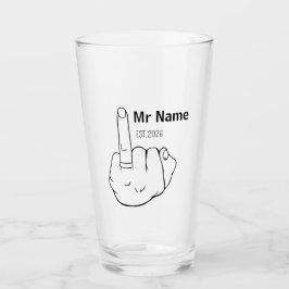 Herr Neuvermählter Personalisierter Verlobungsring Glas