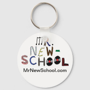 Herr New School Schriftart Button Schlüsselanhän Schlüsselanhänger