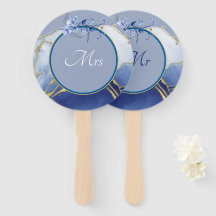 Herr oder Frau Modern Blue Aqua Marble Wedding Gam