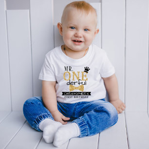 Herr ONEderful 1. Geburtstag Baby T-shirt
