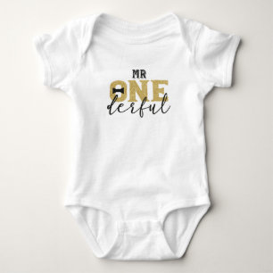 Herr Onederful 1st Birthday Bodysuit Baby Strampler