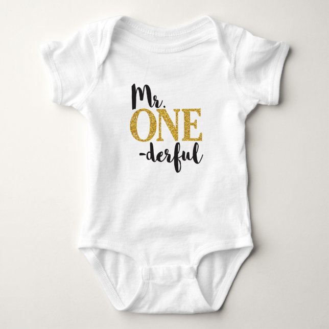 Herr ONEderful Baby Jersey Bodysuit Strampler (Vorderseite)