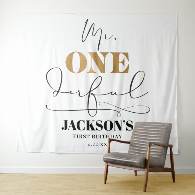 Herr Onederful Backdrop Wandteppich (Beispiel (Horizontal))