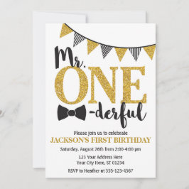 Herr ONEderful Birthday Einladung