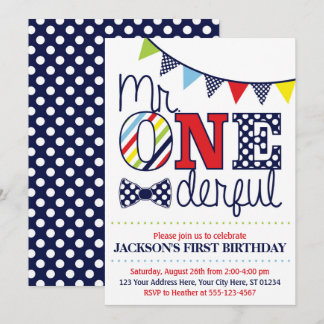 Herr ONEderful Birthday Einladung