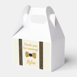 Herr Onederful gold and black bow Krawatte Geschenkschachtel