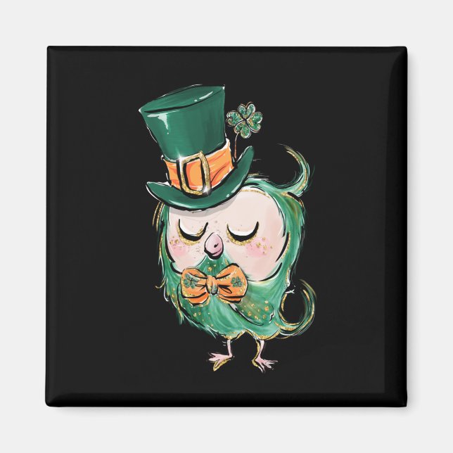 Herr Owl Sticker Magnet (Vorne)