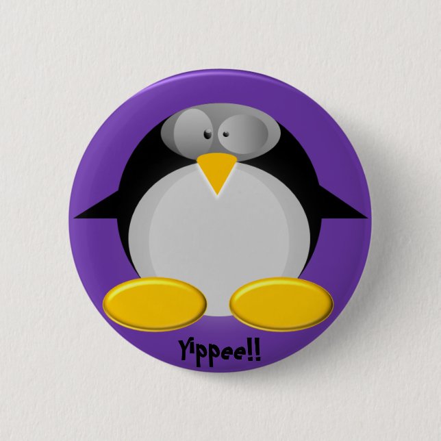 Herr Penguin ..... Yippee!! Button (Vorderseite)